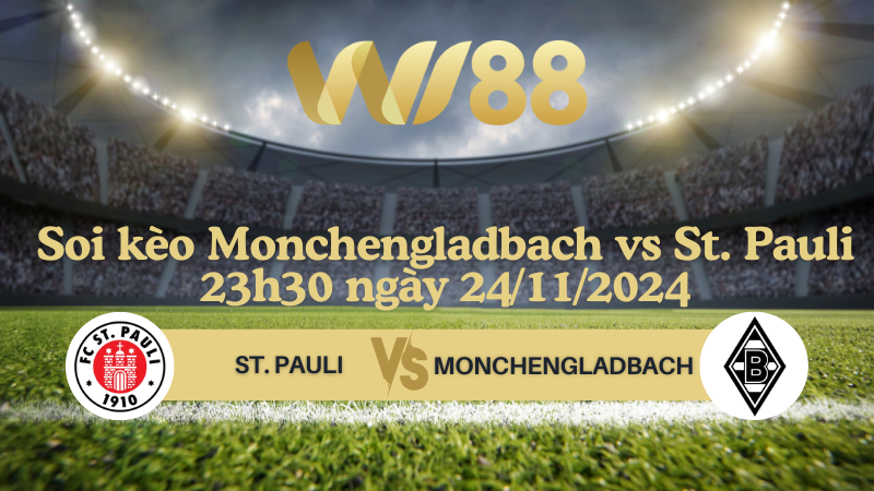 Soi kèo Monchengladbach vs St. Pauli 23h30 ngày 24/11/2024 - Bundesliga
