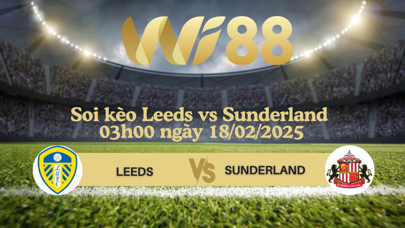 Soi kèo Leeds vs Sunderland 03h00 ngày 18/02/2025 - Hạng Nhất Anh