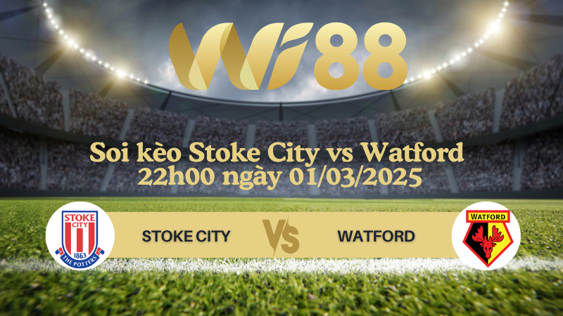 Soi kèo Stoke City vs Watford 22h00 ngày 01/03/2025 - Hạng Nhất Anh