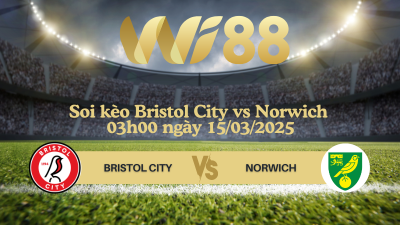Soi kèo Bristol City vs Norwich 03h00 ngày 15/03/2025 - Hạng nhất Anh