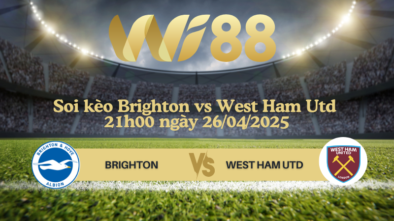 Soi kèo Brighton vs West Ham Utd 21h00 ngày 26/04/2025 - Ngoại hạng Anh